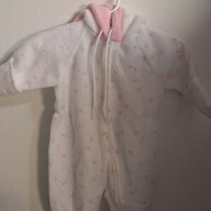 Vintage Cozy Pink and White Kids One Piece